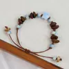 Pulsera de cerámica de Jingdezhen, nueva y que no se decolora, para estudiantes mujeres, pulsera de cuentas de estilo antiguo, pulsera de cerámica fresca y moderna