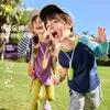 Ropa para Niños Dudu Camiseta de Manga Raglán para Niños Otoño Nuevo Estilo Camiseta Base para Bebé para Exteriores Top para Niños Top de Moda para Niñas