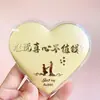 Oro de 999 Festival Qixi Pastel en Forma de Corazón Festival Qixi Regalo Pequeño Un Corazón Una Mente Princesa Por Favor Hazte Rica Bolas de Agua Regalos al por Mayor