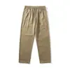 Yidao Vintage Outono 2026 Novas Calças Cargo de Perna Reta Estilo Japonês Masculinas Retro Cor Sólida Largas Casuais Calças com Cordão