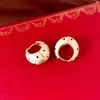 Brincos ear cuff com pontos redondos escovados simples, leve luxo, alta qualidade, design retrô, senso de moda, acessórios para orelha