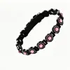 Pulsera Magnética Redonda Popular con Diamantes Completos Transfronteriza Moda Europea y Americana Hebilla de Fila Única Pulsera Antiestática para Mujer Lista para la Venta