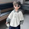 Moletom Infantil Primavera Outono 2026 Novo Outono Infantil Gola Polo Falso Duas Peças Manga Longa Top Roupas de Outono para Bebê Bonito