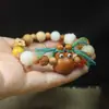 Pulsera Bodhi de Dieciocho Semillas Multi-Tesoro, Joyería Sencilla de Cuentas de Oración Budista Regalo para Mujeres