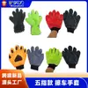 Luvas de Limpeza de Carro de Veludo Coral de Cinco Dedos Transfronteiriças Luvas de Lavagem de Carro de Chenille Tiras de Pano Torcidas Patas de Urso de Lavagem de Carro