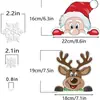 Adhesivo Reutilizable para Ventana de Navidad Adhesivo Electrostático de Copo de Nieve Traje de la Serie Alce a Color de Doble Cara Adhesivo para Pared de Vidrio para Ancianos