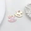 1 Esmalte Rosa DIY Accesorio para Joyería Hecha a Mano Aleación Colgante Pequeño Pendiente Colgante de Collar Material