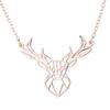 Collar Estilo Europeo y Americano, Nueva Cadena de Clavícula de Acero Inoxidable Hueca con Astas para Mujer, Diseño de Nicho, Regalo de Navidad, Venta al por Mayor en Stock