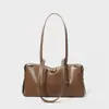 Bolso de mano, Bolso de invierno y otoño para ir al trabajo, Bolso de piel genuina para mujer, Bolso de alta gama para mujer, Bolso tote de gran capacidad, Bolso de hombro transfronterizo