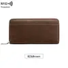 Nueva cartera tejida con patrón RFID transfronteriza para mujer, bolso de mano vintage de gran capacidad con múltiples compartimentos para libretas bancarias, billetera larga