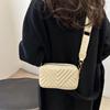Bolso Pequeño de Moda con Correa Ancha para el Hombro para Mujer 2024 Nuevo Combinable Estilo Occidental Sencillo Bolso de Hombro Cruzado para Viajero Bolso Cuadrado Pequeño