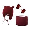 21 Bufanda nueva con forro polar, gorro cálido para niños, bufanda, guantes, traje de 3 piezas, comercio electrónico de fábrica transfronterizo, Amazon