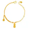 Pulsera de Cacahuete Bendición Oro Arena Conservación Fuerte del Color Puzuo Nueva Bisutería Chinoiserie Cuentas Flor Cortada Cadena AB Pulsera Entrelazada para Mujer