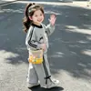 Conjunto Casual Dulce para Niñas Nuevo Lindo Sudadera con Lazo y Pantalones Deportivos Conjunto de Dos Piezas Ropa Infantil de Comercio Exterior para Bebés