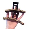 Grampo de Cabelo Estampado de Leopardo Retrô Coreano para Cabelo Feminino na Parte de Trás da Cabeça, Presilha Shark para o Dia a Dia, Grampo de Cabelo para Queda de Cabelo Fácil, Acessório de Cabelo