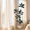 Árvore da Borracha Grande Planta Verde Artificial para Sala de Estar, Decoração de Chão ao Lado do Rack da TV, Planta Falsa, Luxo Leve de Alta Qualidade