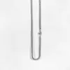 Venta al por mayor de fábrica Varios Collares de Acero de Titanio de 60 cm Sin Colgantes Cadena Simple para Clavícula Cadena para Suéter Cadena de Joyería de Acero Inoxidable