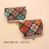 2022 Nueva Bolsa de Clip Estampada Abstracta para Mujer Bolso Pequeño Retro de Mano Bolsa para Tarjetas Bolsa de Almacenamiento