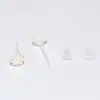Brincos de Flor de Rosa Branca Colorida Super Fada Moda Simples Estilo Ins Pequenos e Delicados Brincos de Resina Nicho para Meninas