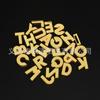 Llavero con letras doradas brillantes de 8 mm, ideal para hacer tú mismo, con letras doradas, para usar al por mayor, con letras de diamantes, joyería.