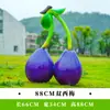 Esculturas de Frutas e Vegetais de Simulação para Exterior Fibra de Vidro Jardim Gramado Paisagem Modelos de Repolho Milho Pimenta Ornamentos Grandes
