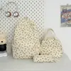 Mochila Ins de Moda Coreana Versátil con Lazo para Mujer, Mochila Escolar Grande de Capacidad Estilo Universitario para Estudiantes, Bolso Casual Lindo