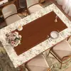 Mantel Individual Retro Estilo Francés para Mesa de Comedor, Impermeable, Resistente al Aceite, Resistente al Calor, Lavable, Mantel para Mesa de Café, Lujo Ligero, Sensación de Alta Gama, Mantel Protector de Mesa