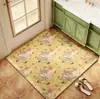 Tapete de chão para banheiro floral estilo americano, tapete quadrado de terra de diatomáceas, tapete de banheiro antiderrapante, tapete de chão absorvente, tapete de pé, para vendas transfronteiriças