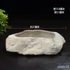 Vaso de Flor de Rocha Vulcânica de Hainan Grama Moeda Grama Moeda Vaso de Flor Hidropônico Pedra de Imitação Bonsai Suporte de Flor de Cerâmica Criativo Sem Furos