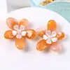 36mm Flores Gradientes Flores de Pérola Flores 3D Grampos de Cabelo DIY Acessórios de Cabelo Enfeites de Cabelo Materiais Decorativos Furos
