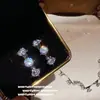 Joyería Gotas de Agua Estrelladas Collar de Gema de Gran Quilate Estrella Wear Pendientes de Zirconia Luna Estrella Arco Traje
