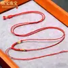 Cordón para Colgante Puro Tejido a Mano con Forma de Calabaza Fina, Cordón Ajustable para Joyería de Jade Hetian, Cordón para Colgar en la Clavícula