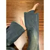 Jeans de Pierna Ancha Acampanados de Corte Holgado Estilo Retro Americano para Mujer, Novedad de Primavera Tallas Grandes Holgados con Caída Pantalones de Pierna Ancha de Campana