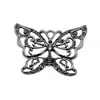 60x44mm 13.9g Color Plata Antigua Popular Comercio Exterior Pequeño Colgante Accesorio Colgante Hueco de Mariposa