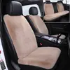 Cojín para Asiento de Coche Invierno Felpa de Conejo Lana Alfombrilla de Coche Asiento Individual Calefacción Cálida Antideslizante Cintura Pequeña Cojín para Asiento Trasero Pieza Única