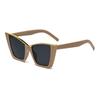 Gafas de Sol Ojo de Gato Borde Metálico para Mujer Personalizadas Europeas y Americanas Ins Hip Hop Moda Transfronteriza Gafas de Sol de Alta Gama y Tendencia