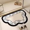 Alfombra de Baño de Diatomita Absorbente Antideslizante Alfombra de Lujo Ligero Avanzada para el Hogar Alfombra para Puerta de Inodoro Resistente a la Suciedad y Cortable