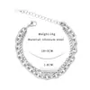 Pulsera de Acero de Titanio Hip-Hop Personalizada Simple Moderna para Hombre con un Toque de Alta Gama, Pulsera de Cadena Cubana Cool y Elegante con Letras para Hombre