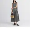¡Estilo Artístico Retro!Vestido Versátil sin Mangas de Acetato Tencel a Cuadros, Corte Holgado, Adelgazante, Estilo Verano