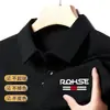 Comércio Exterior Verão Novo Estilo 2024 Tamanho Grande Moda Masculina Versátil Casual Polo com Gola Lapela Camiseta Masculina de Manga Curta Slim Fit