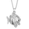 Pendente Vazado Flor Gota Mexicana Aromaterapia Corrente de Aço Titânio Diamante Difusor de Óleo Essencial Colar para Mulheres