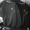 Moletom masculino 2025 outono estilo americano solto manga longa gola redonda esportivo espesso pulôver modelo moderno peso pesado