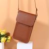 Bolsa Mini Celular Touch Screen Multicamadas Estilo Coreano Verão 2025 para Mulheres, Bolsa Transversal Simples de Couro Macio Atacado