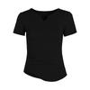 Nuevos Tops Deportivos Ajustados de Estilo Europeo y Americano para Mujer, de Manga Corta, Sexys, Ajustados, Ropa de Fitness, Camisetas de Yoga de Secado Rápido