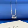 Base de Collar de Plata de Ley S925 con Acabado Mate Cepillado, Diseño de Varita Mágica de Gato, Diy, Se Puede Incrustar con Piedras Naturales Redondas de 3 mm