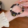 Pulseira popular de cabeça de gato, cabeça de gato preto e branco, queijo original, pulseira de gatinho fofo, joia de estudante, presente para morar