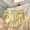Ropa interior de algodón puro para mujer con entrepierna antibacteriana, estilo coreano, tiro medio, estilo japonés, simple, cómoda, sin costuras, transpirable, calzones para chica joven
