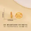 Acessórios artesanais DIY estilo antigo: Contas separadoras de roda de Dharma ocas cravejadas de diamantes banhadas a ouro em prata 925, contas separadoras para pulseira e colar de cristal