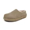 Zapatos de Invierno Cálidos Perezosos de Ponerse de un Solo Paso estilo Birkenstock con Forro Polar para Hombre Zapatos de Algodón de Doble Capa Tacón Completo Zapatos Patata