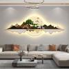 Bienvenido Luz LED de Pino Sala de Estar Luz Decorativa para Pintura Lujo Atmosférico Sofá Estudio Fondo Mural de Pared Pintura Colgante Tallada de Alta Gama